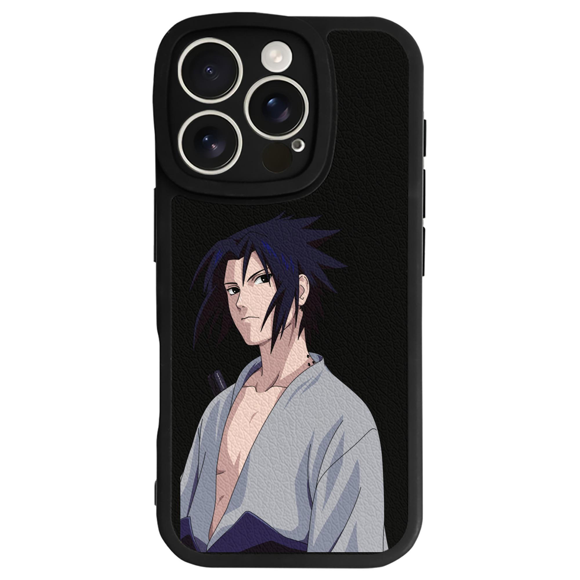 （画像用） NARUTO -ナルト- うちは サスケ Uchiha Sasuke 【iPhone 16シリーズ対応】シリコンスマホケース（レザー調） 材質：シリコン